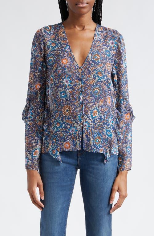 Womens Blanchett Floral Silk Blouse Product Image