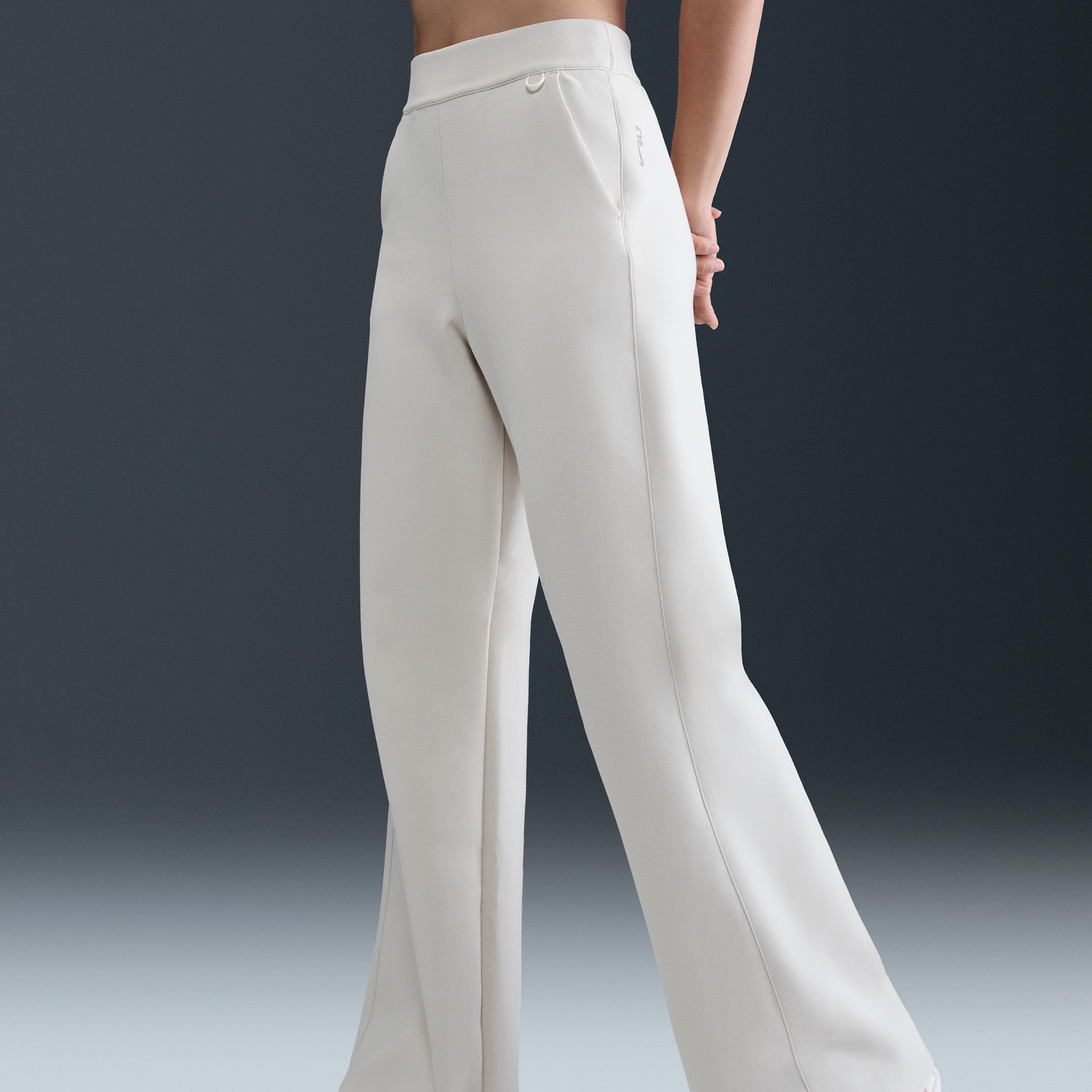 Nike Womens 24.7 ImpossiblySoft Dri-FIT High-Waisted Loose Flared Pants | HQ8607-104 Product Image