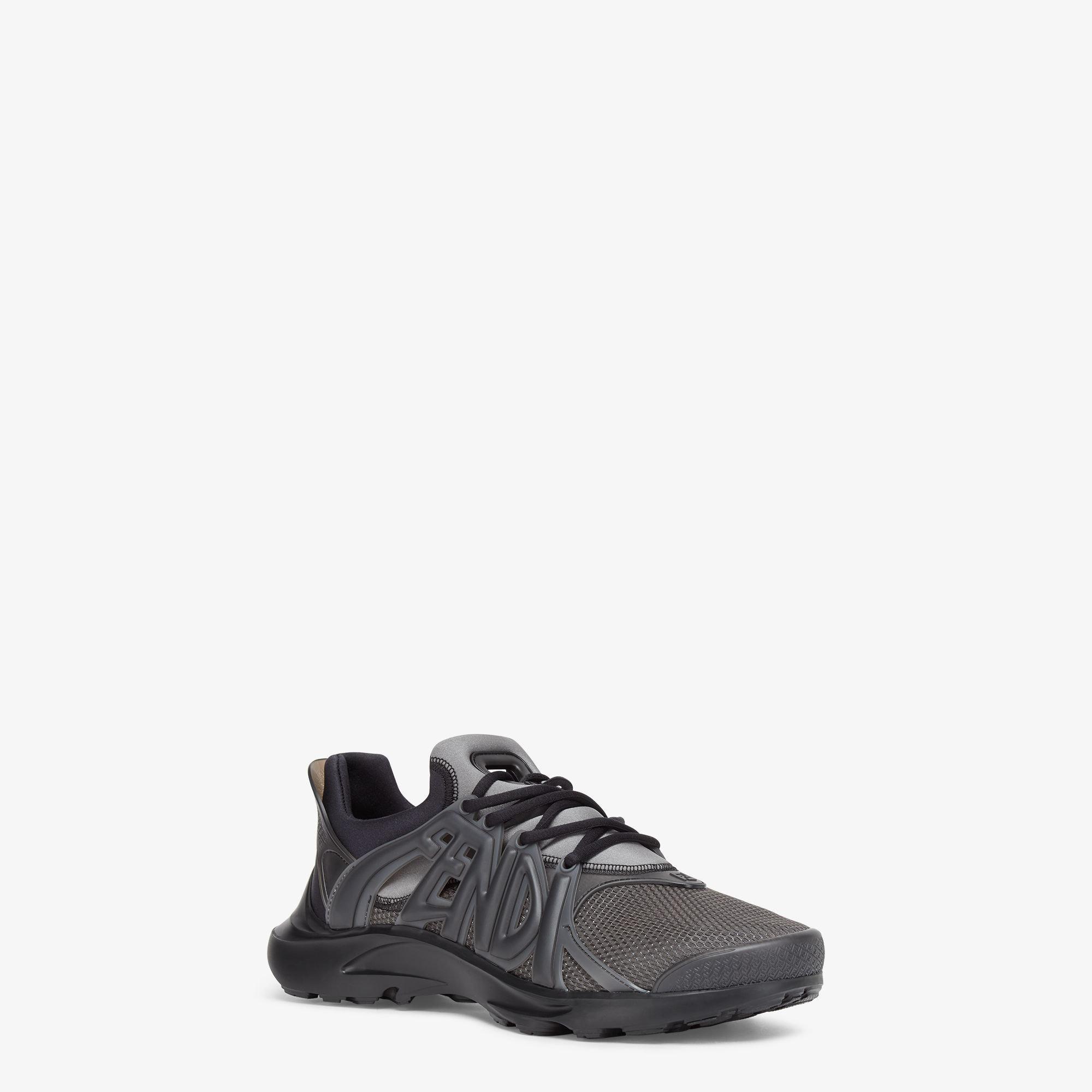 Fendi Tag SneakersBlack technical mesh running sneakers Product Image