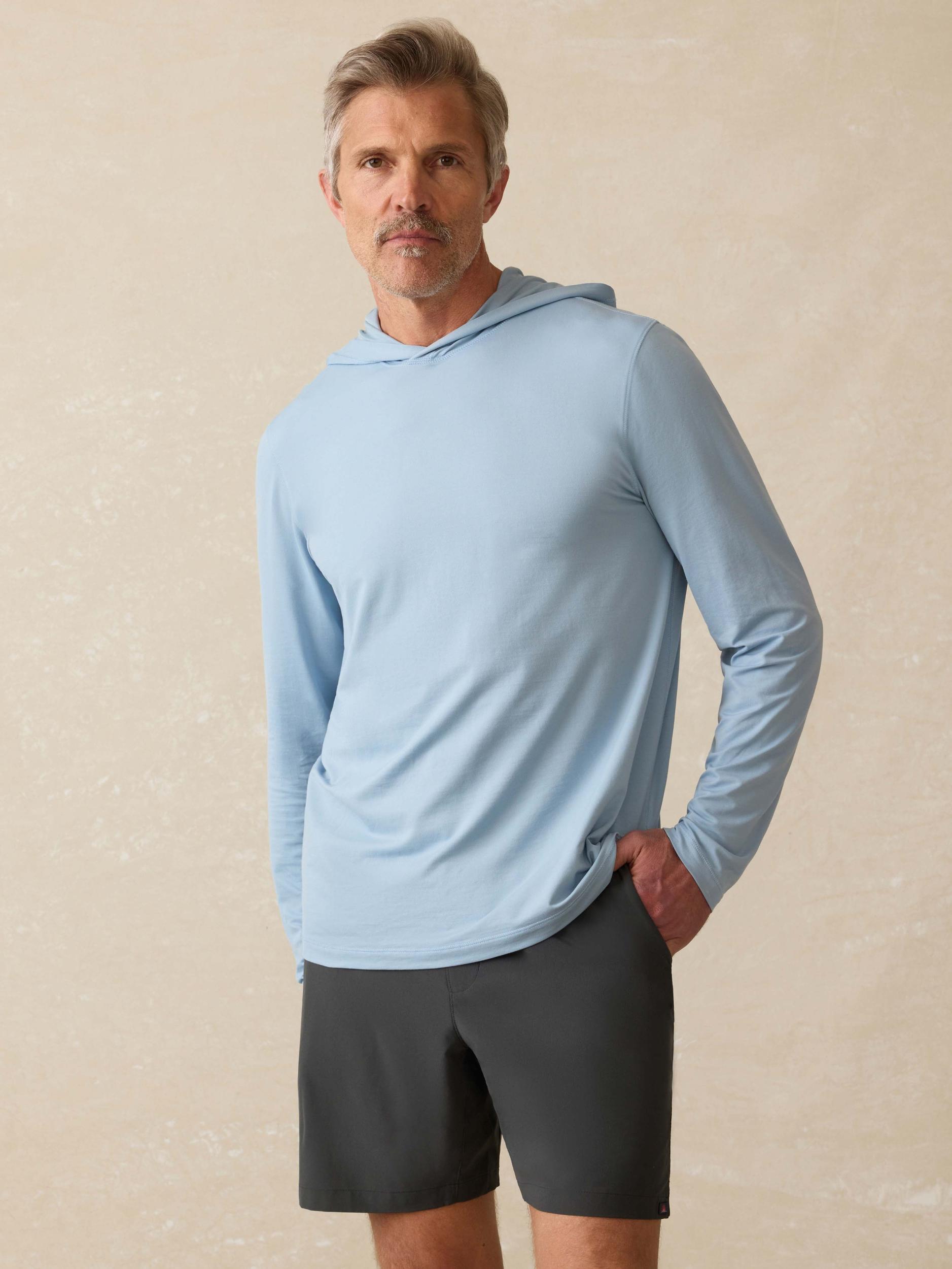 Shorelite UPF Hoodie - Blue Breeze Male Product Image
