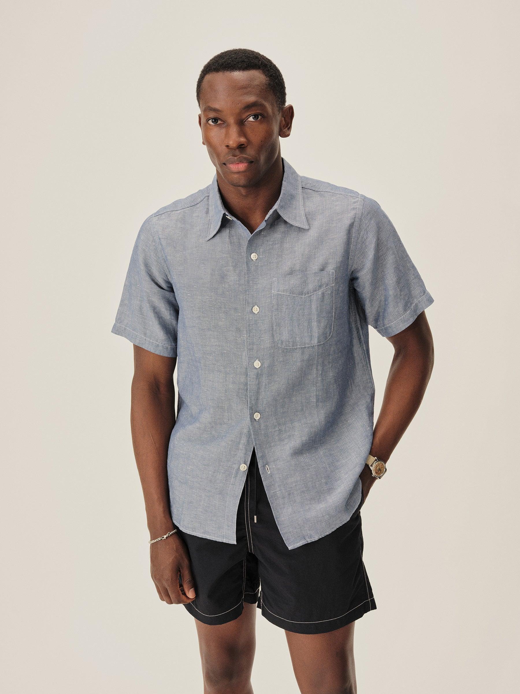 Chambray Breeze Cotton Linen S/S Shirt Product Image