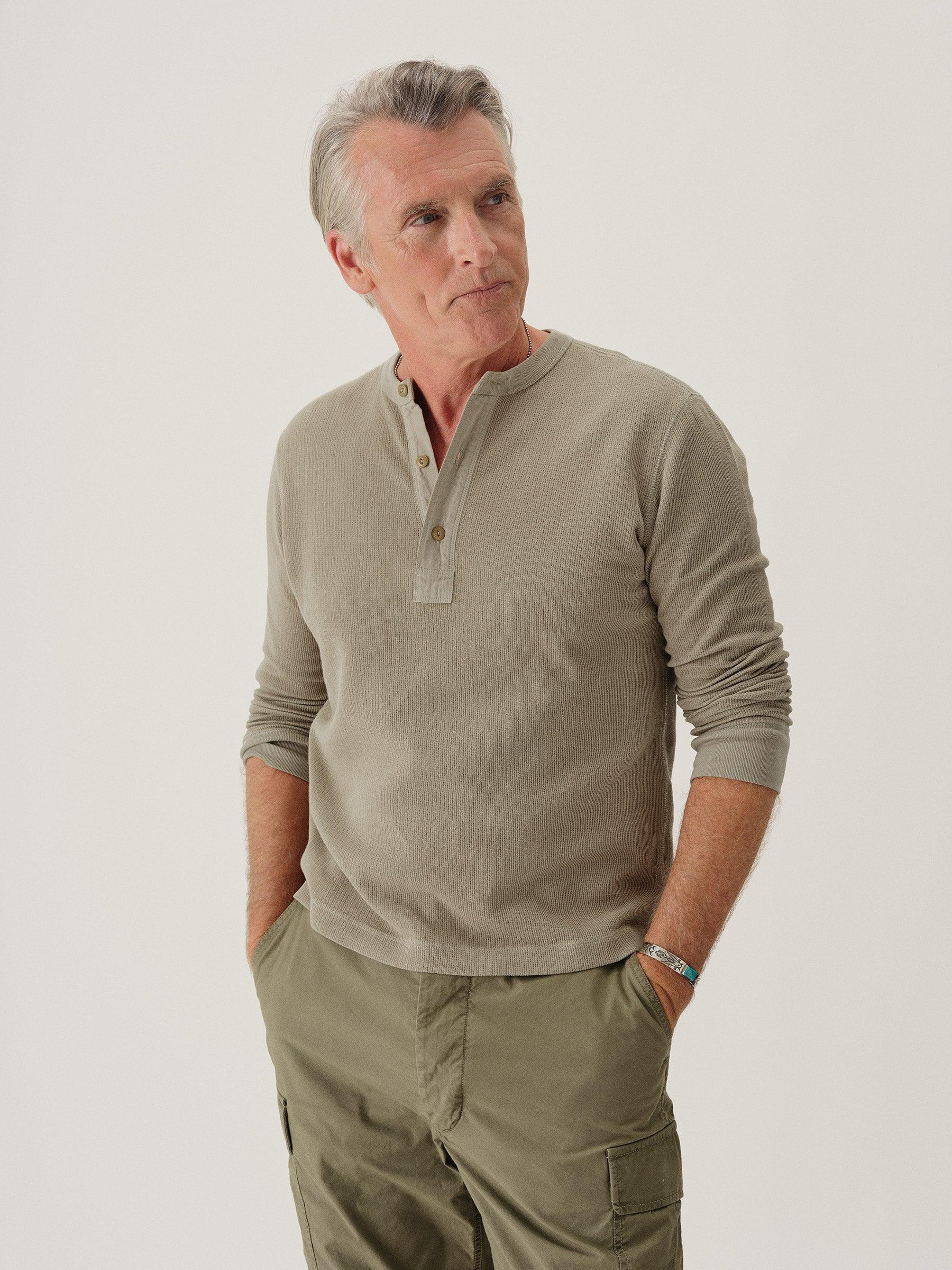 Sandstone Vintage Thermal Henley Product Image