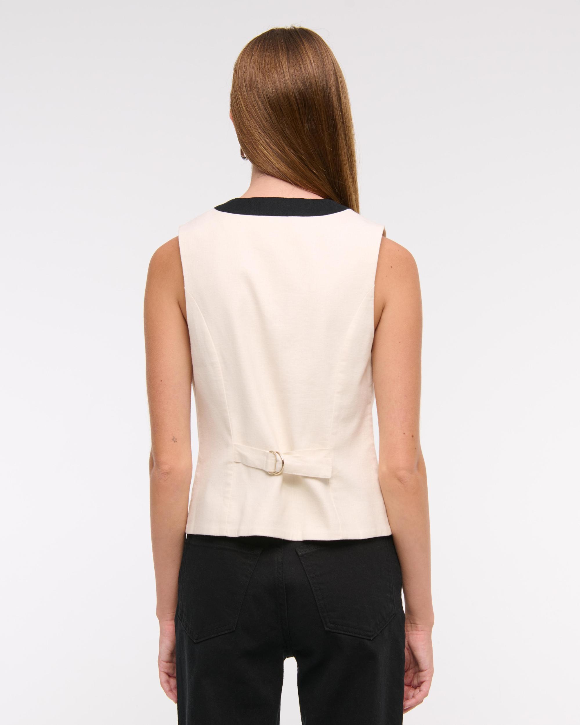 Linen-Blend Vest Product Image