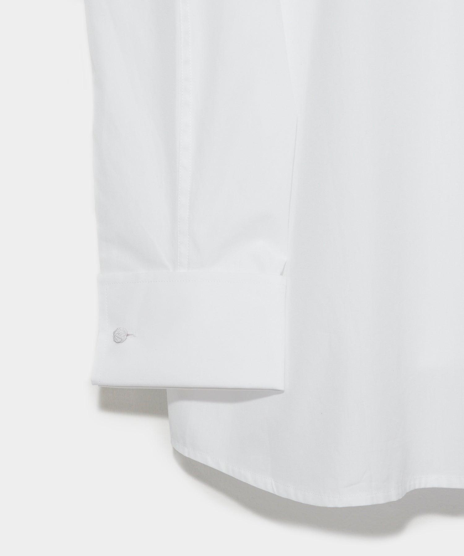 Slim Fit Plain Front Tuxedo Dress Shirt Product Image