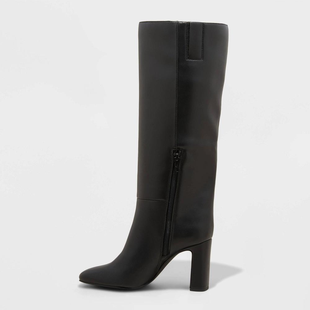 Womens Livia Stovepipe Tall Boots - A New Day Black 6.5 Product Image