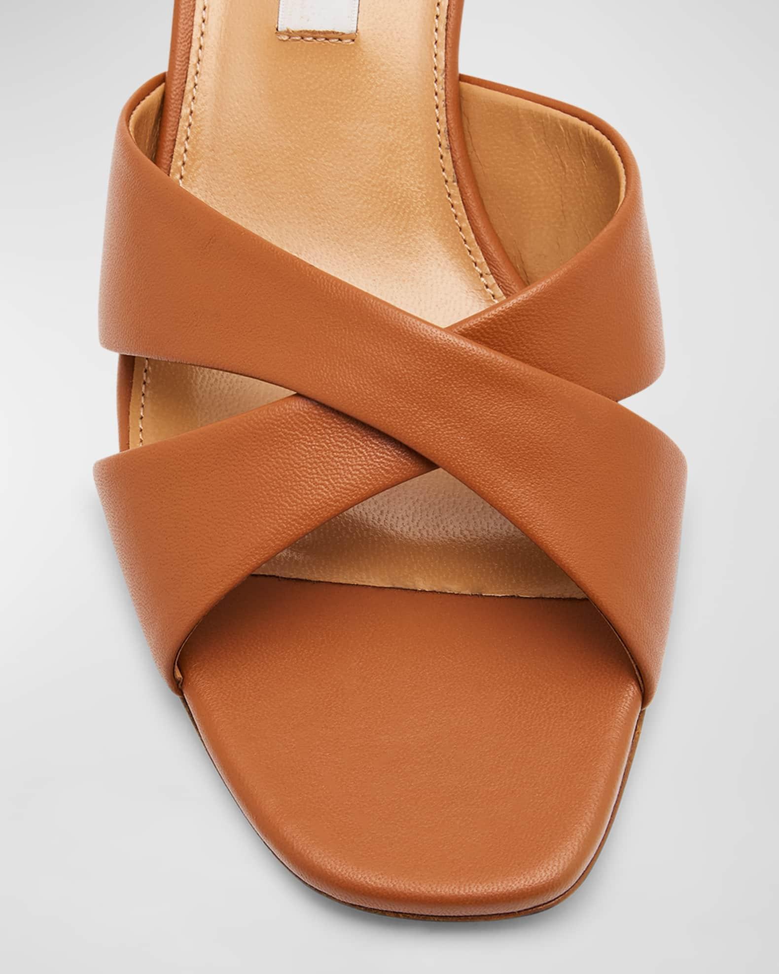 Divine Leather Crisscross Mule Sandals Product Image