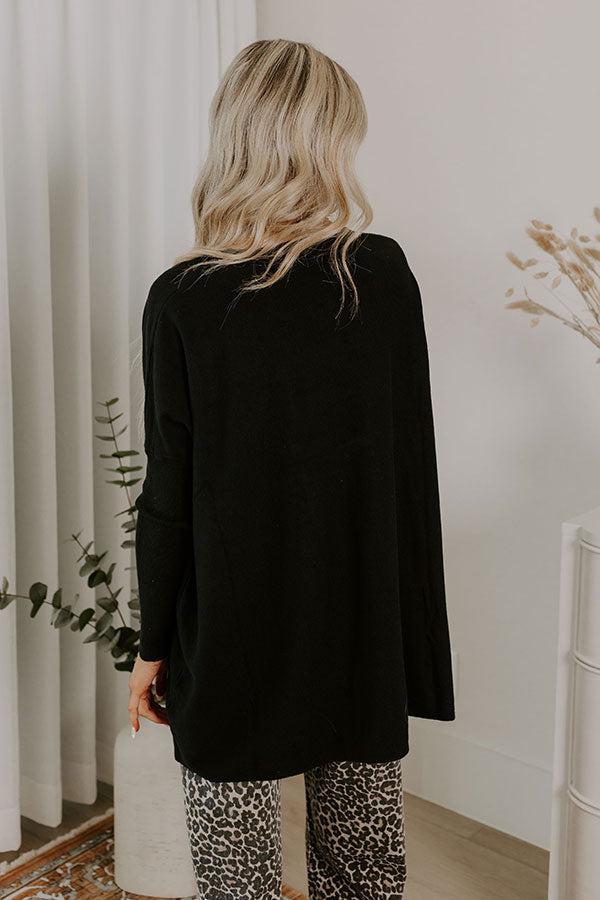 Always Cozy Sweater Top in Black Product Image