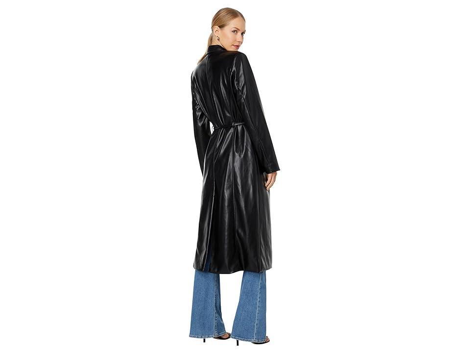 Avec Les Filles Belted Faux Leather Coat Women's Coat Product Image