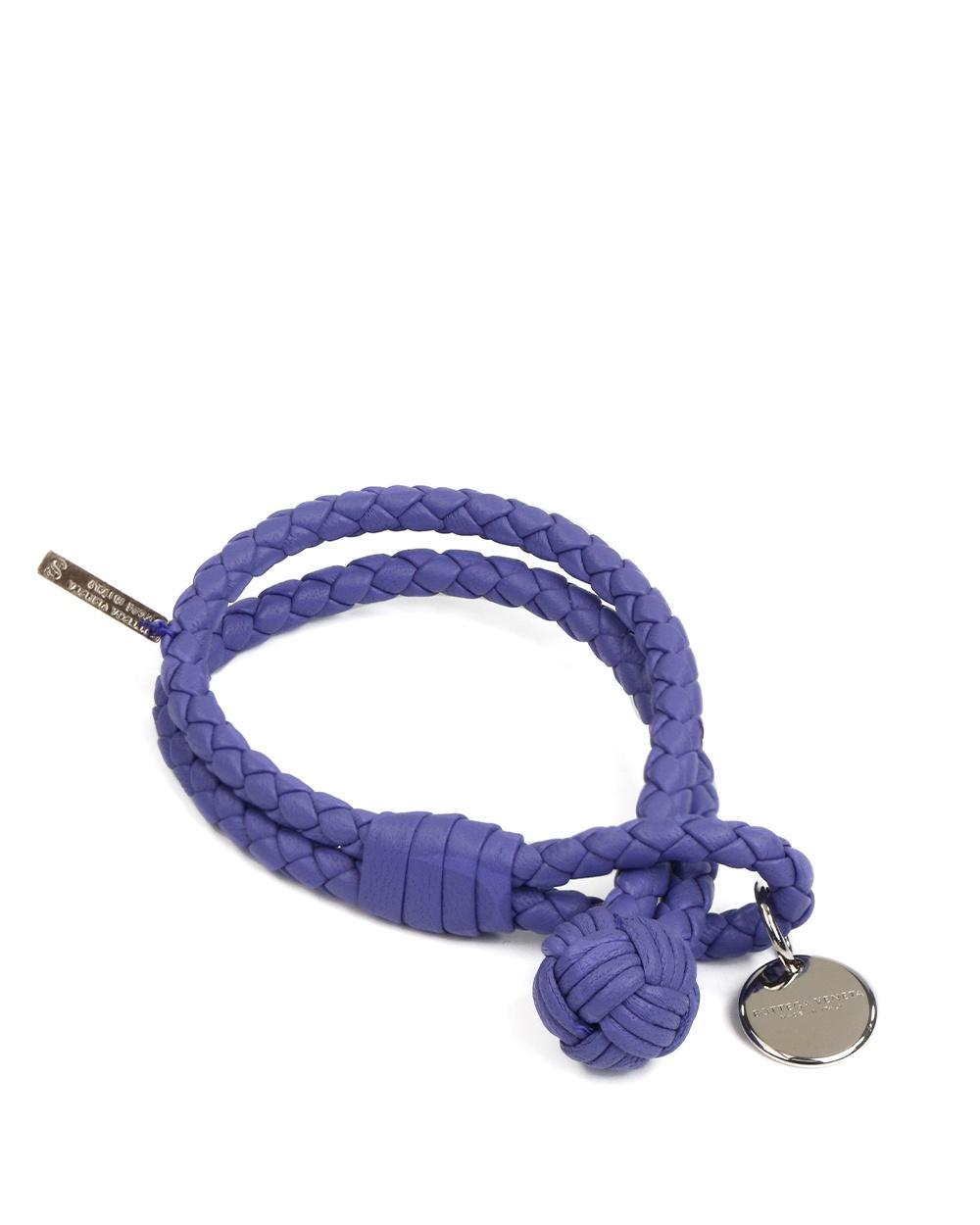 BOTTEGA VENETA Intrecciato Bracelet In Blue Product Image