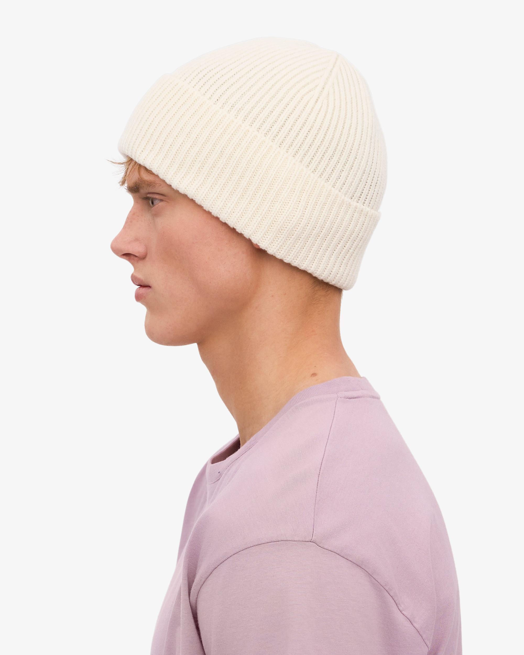 Merino Wool Beanie - Optical White Product Image