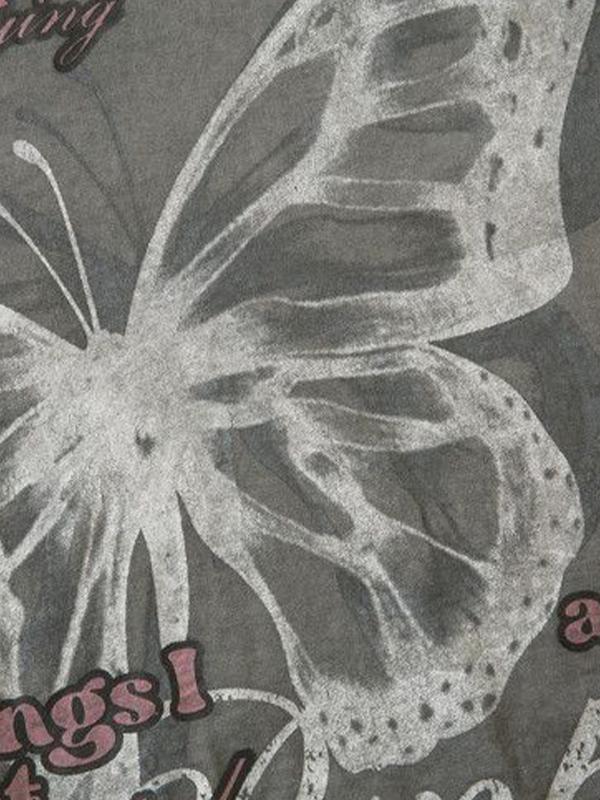 Men's Butterfly Print Long Sleeve Tee Product Image