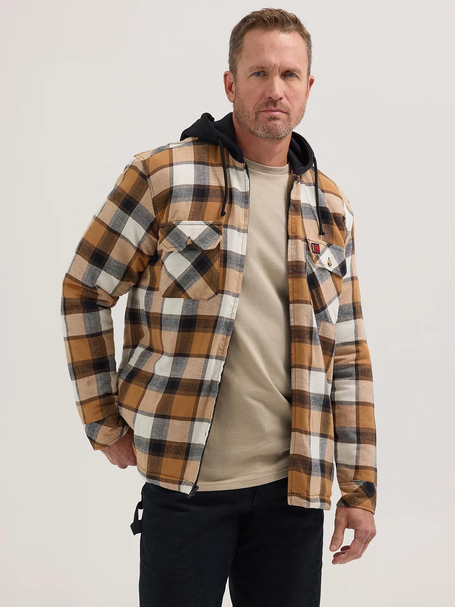 Wrangler® RIGGS Workwear® Hooded Flannel Work Jacket | Men's JACKETS & OUTERWEAR | Wrangler® Product Image