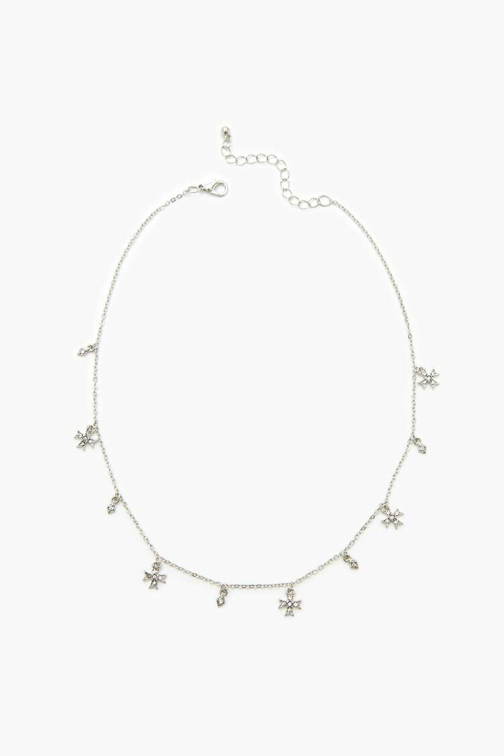 Rhinestone Cross Charm Necklace | Forever 21 Product Image