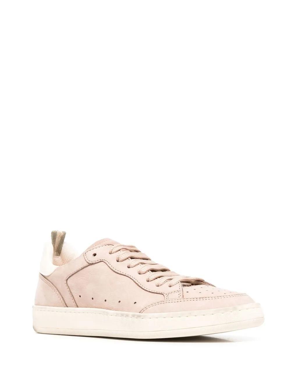 OFFICINE CREATIVE Smooth Lace-up Sneakers In Nude Product Image