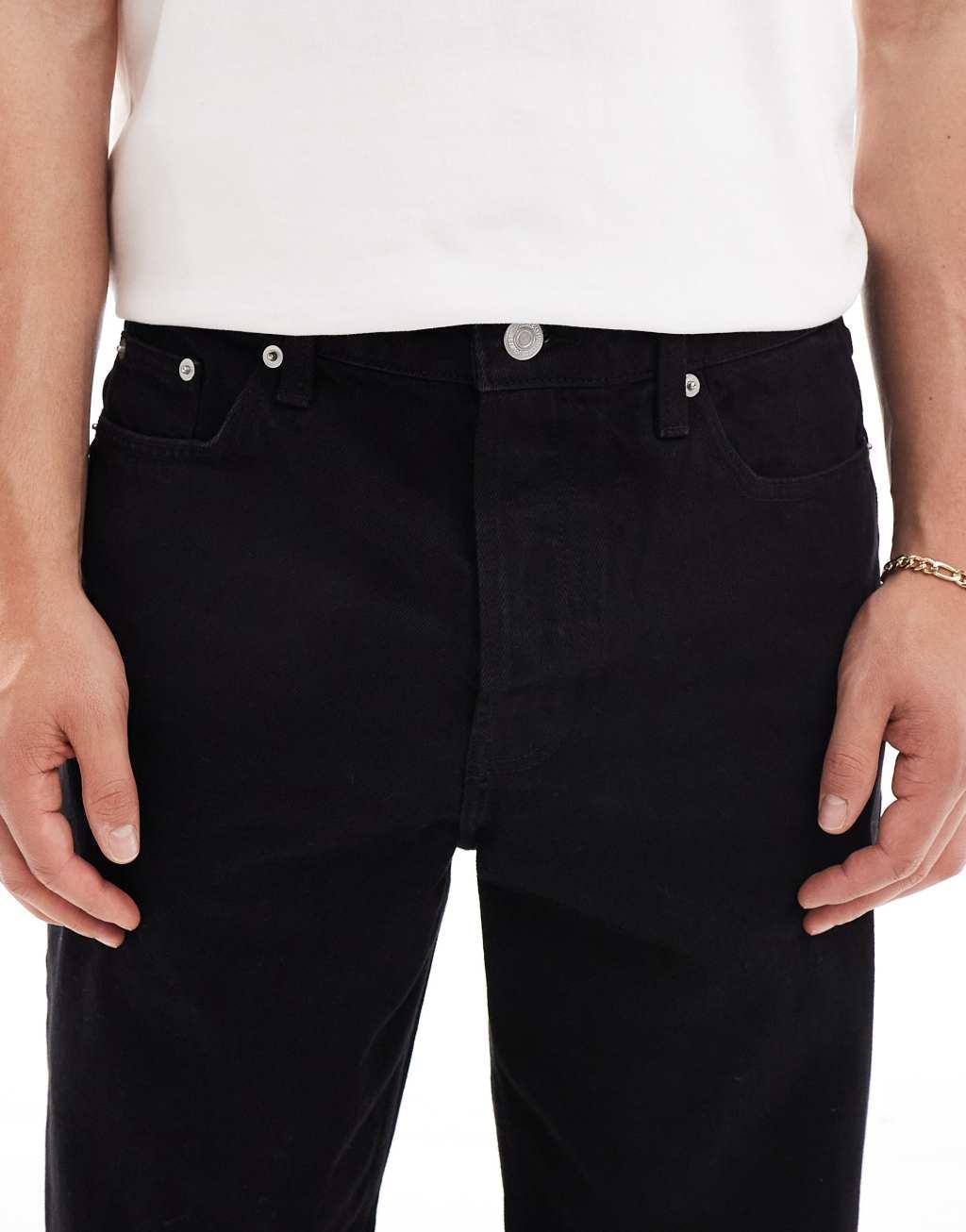 ONLY & SONS Five baggy fit jeans in black Product Image