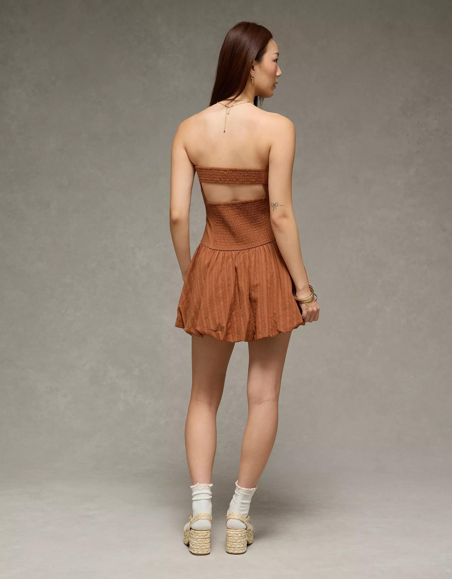 AE Strapless Drop Waist Bubble Dress Product Image