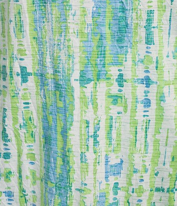 Ali Miles Green Abstract Print Button Front Tank Set Product Image