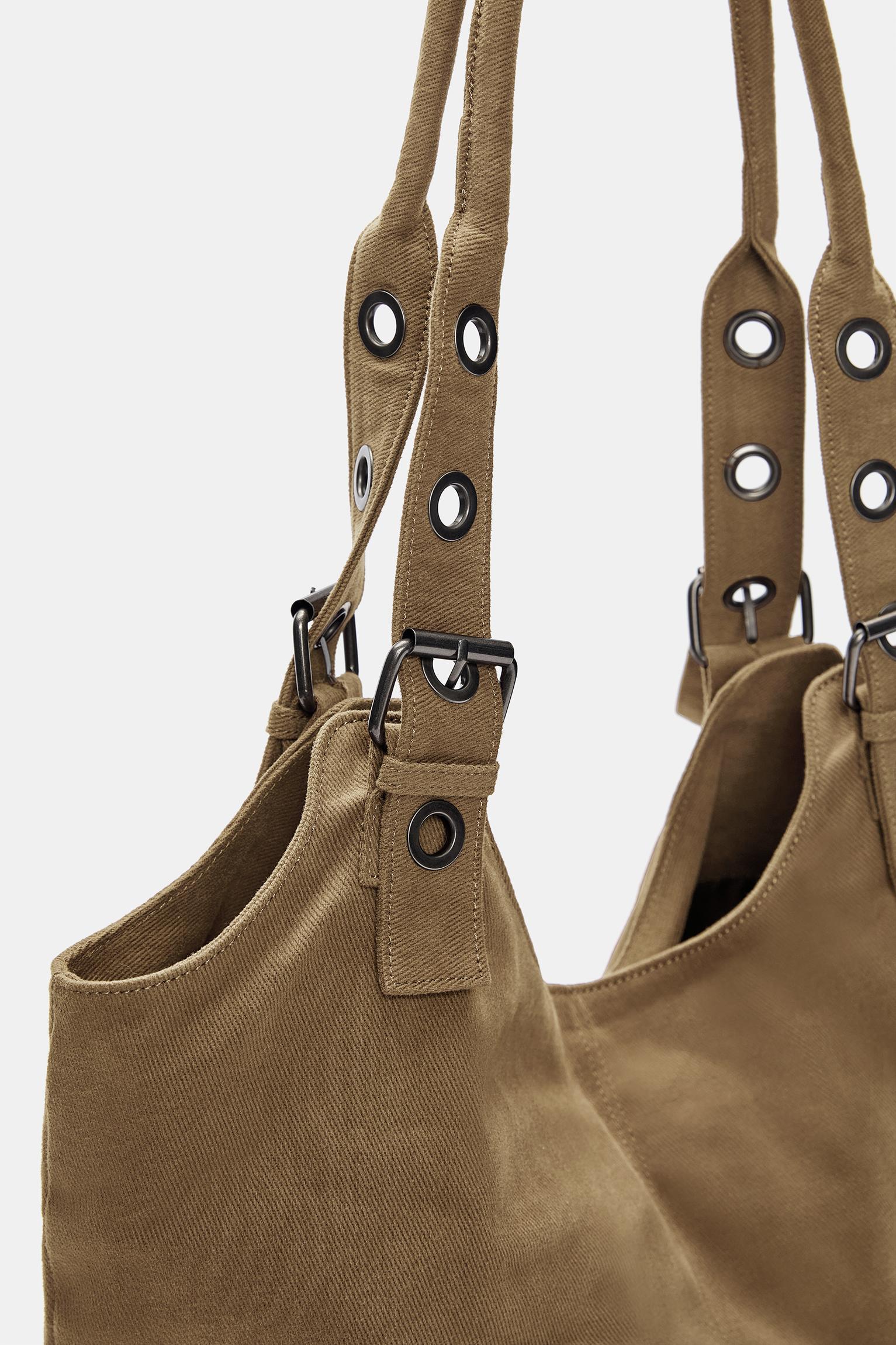 Buckled canvas tote bag Product Image