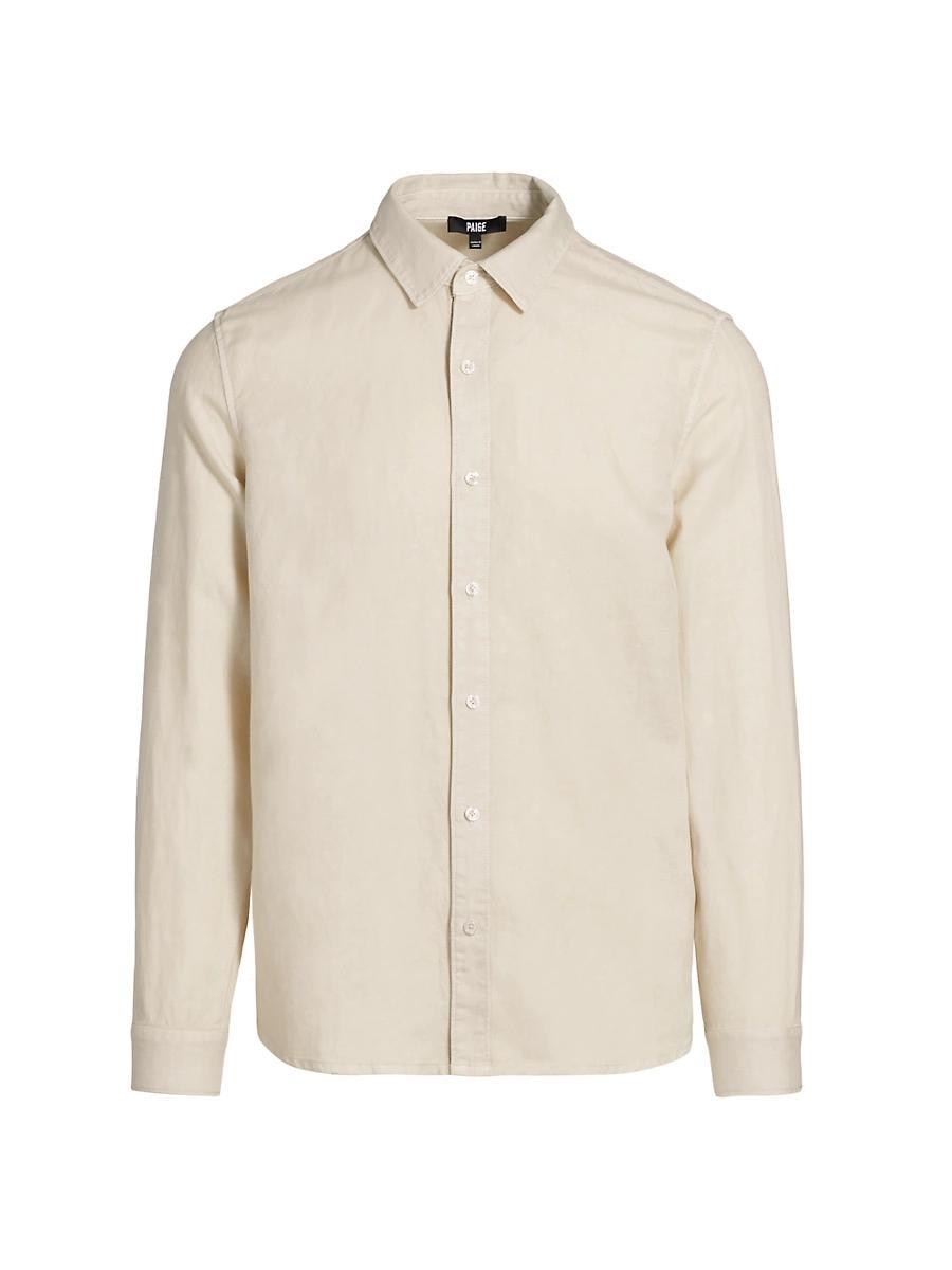 Mens Peters Linen-Blend Long-Sleeve Shirt Product Image
