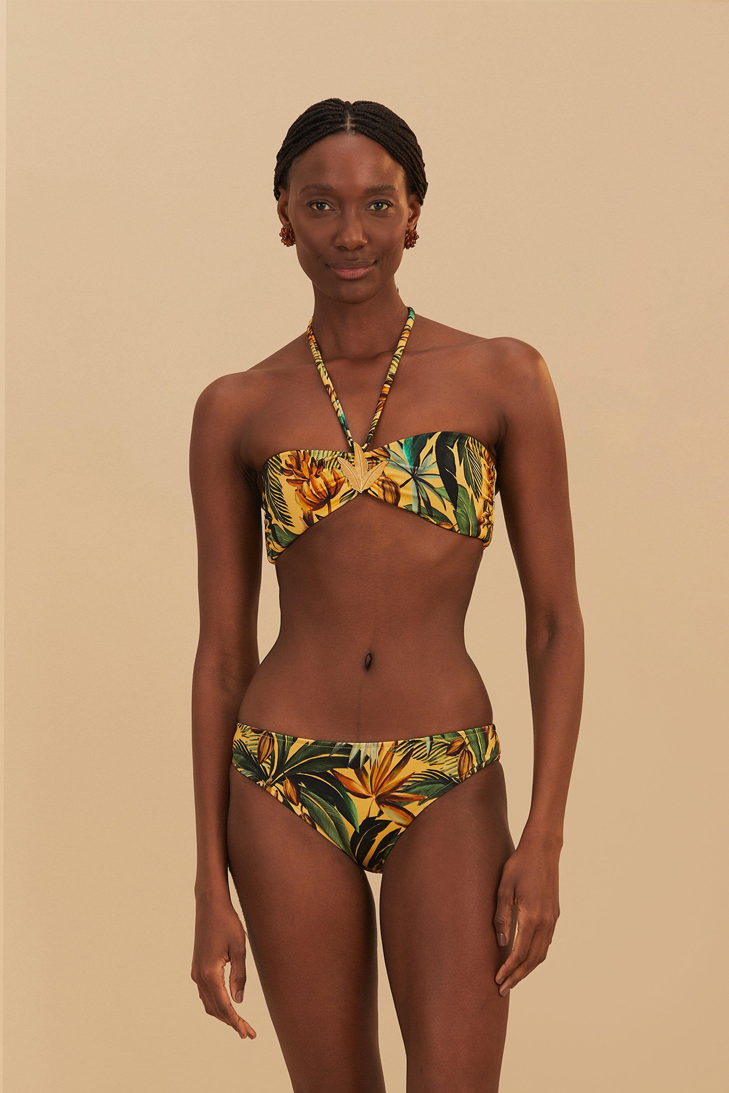 Bananart Bandeau Bikini Top, BANANART YELLOW / S Product Image