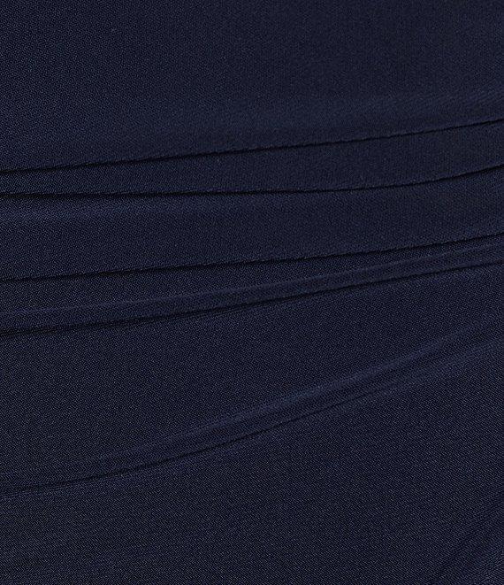 Moda Tara Short Sleeve Stretch Knit Crew Neck Midi Sheath Dress Product Image