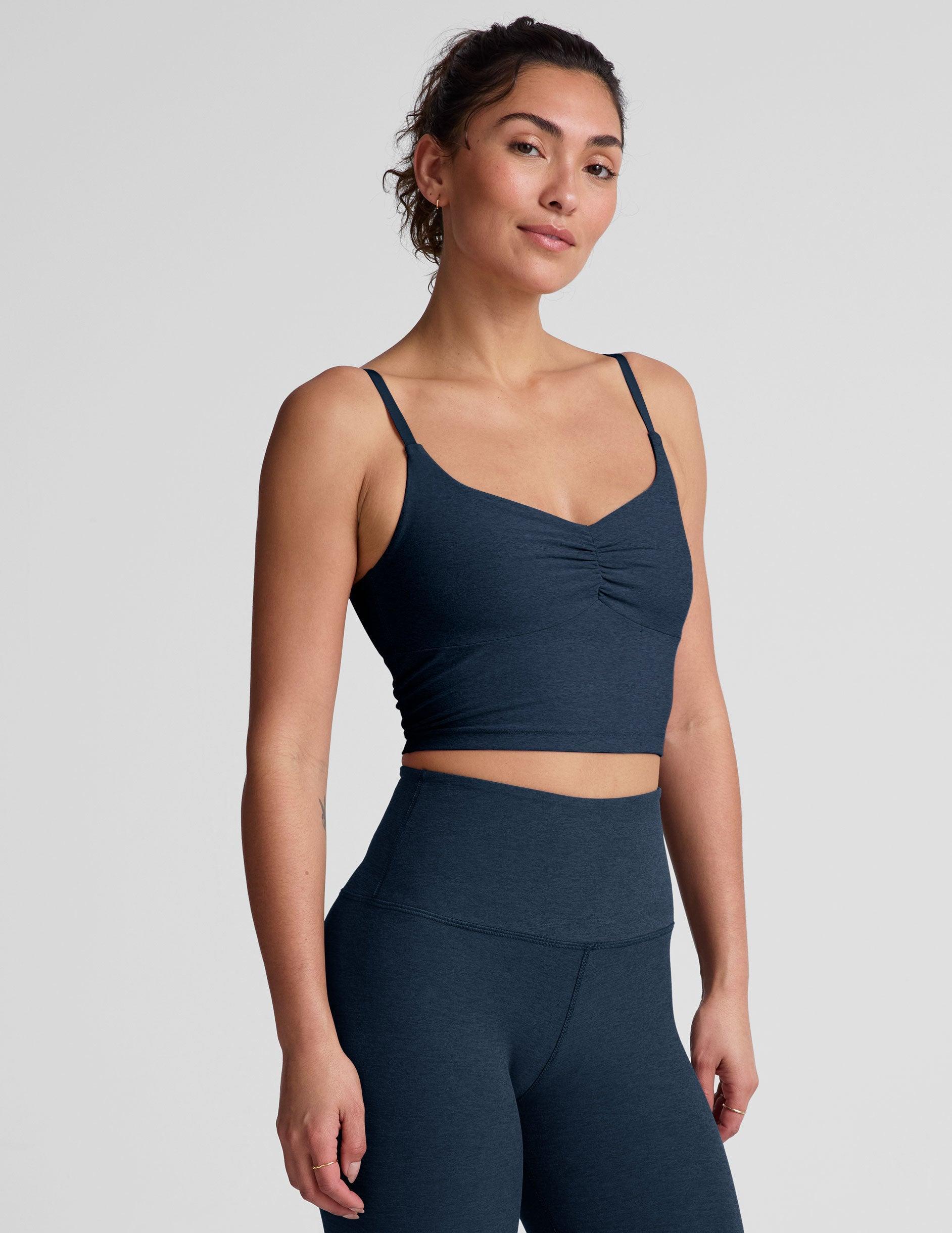 Spacedye Raise The Barre Shirred Cropped Tank Product Image