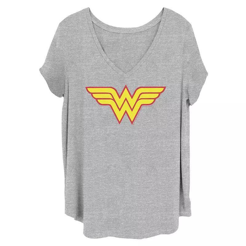 Juniors' Plus Size DC Comics Wonder Woman Symbol Tee, Girl's, Size: 2XL, Grey Gray Product Image