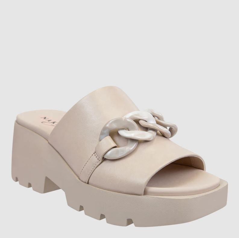 Naked Feet ISO Beige Platform Sandal Product Image