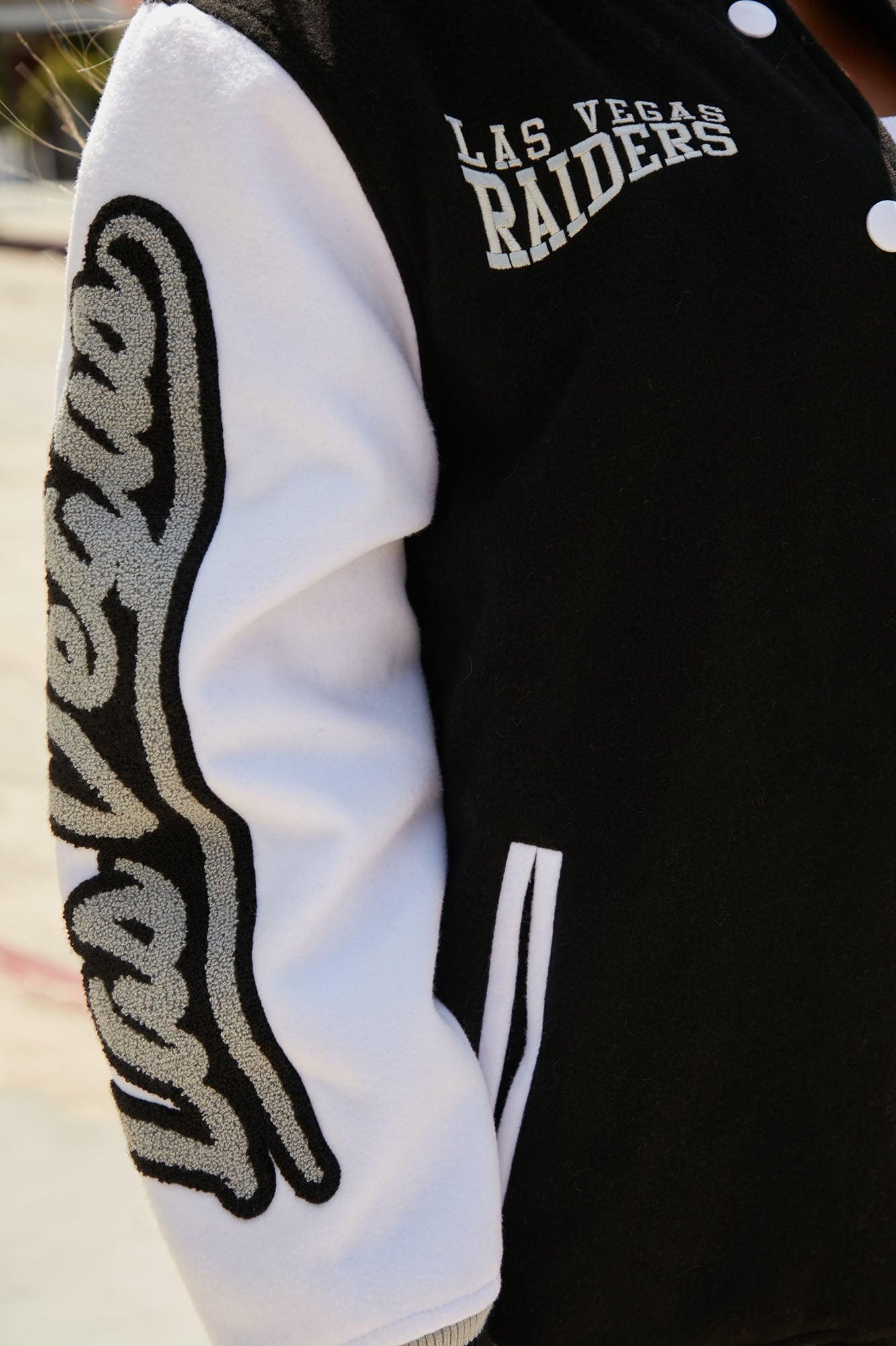Las Vegas Raiders Letterman Jacket - Black/White Product Image