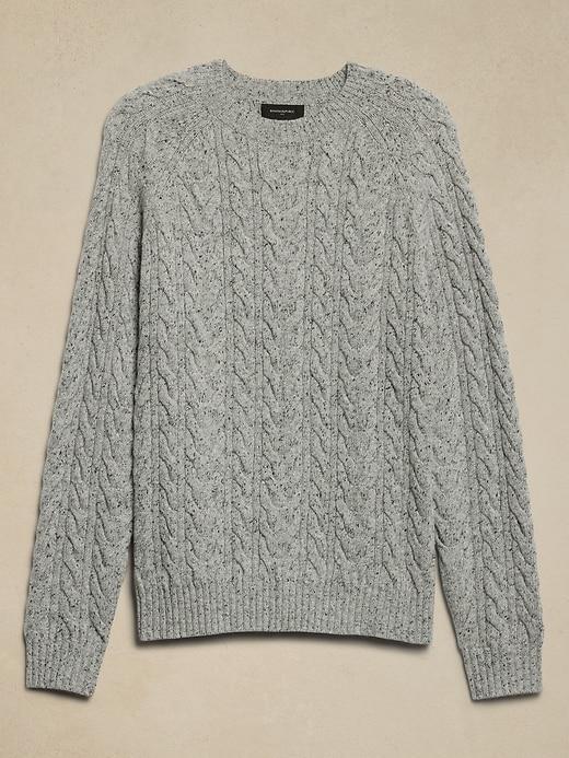 Tweed Cable Sweater Product Image