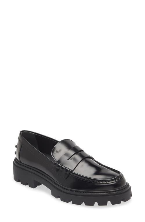 Calfskin Lug-Sole Penny Loafers Product Image