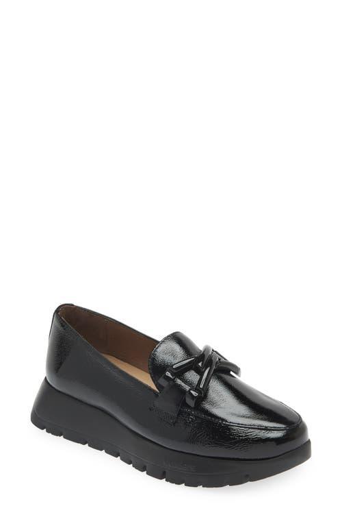 WONDERS Ath-leisure Platform Loafer In Black Leather Product Image