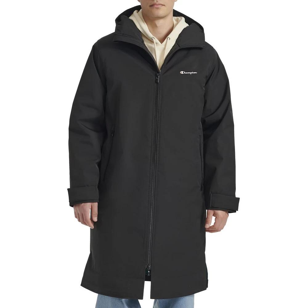 Men's Champion® Sideline Hooded Jacket with Quilted Lining, Size: Medium, Black Product Image