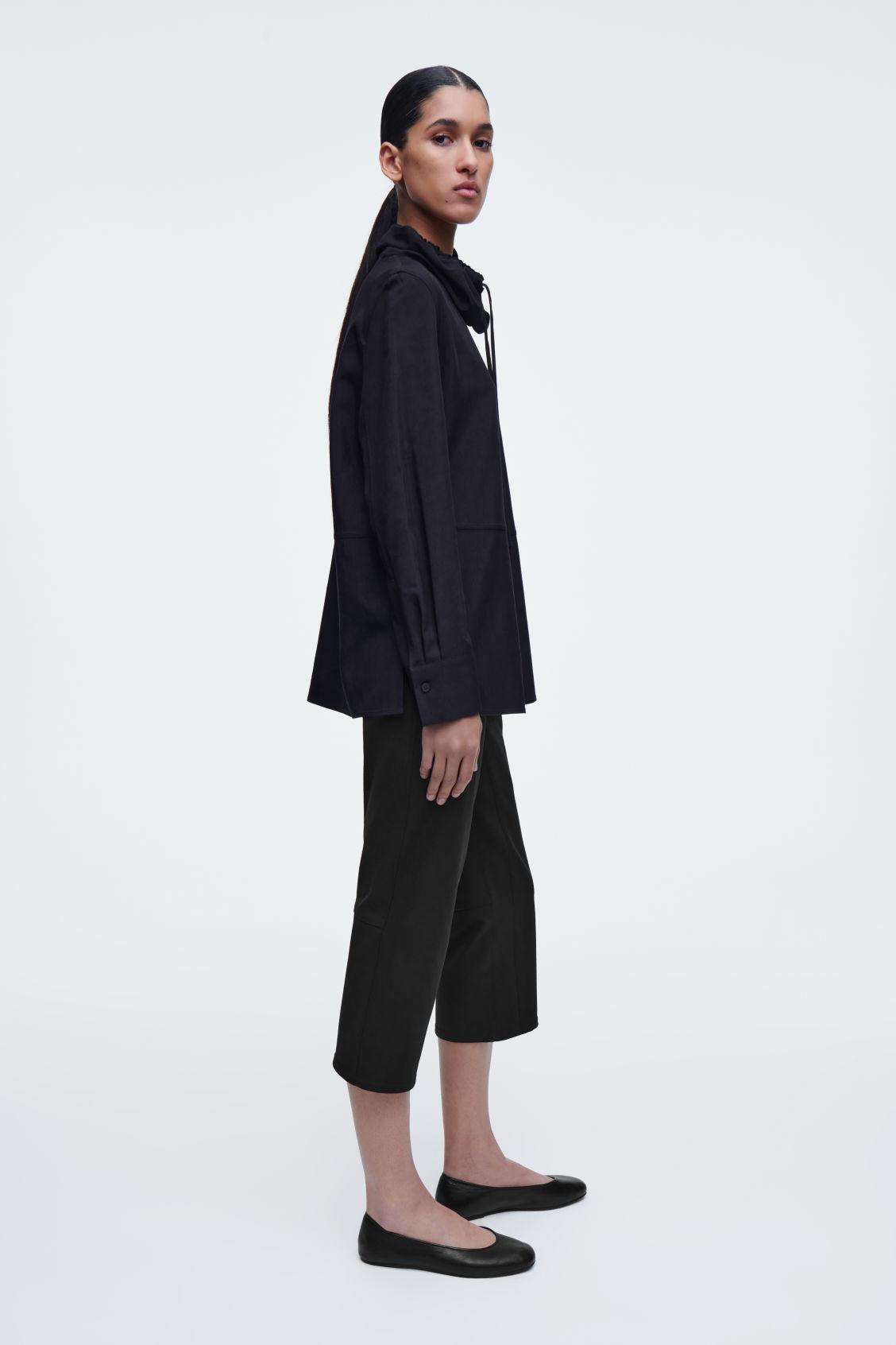 DRAWSTRING-NECK TOP Product Image