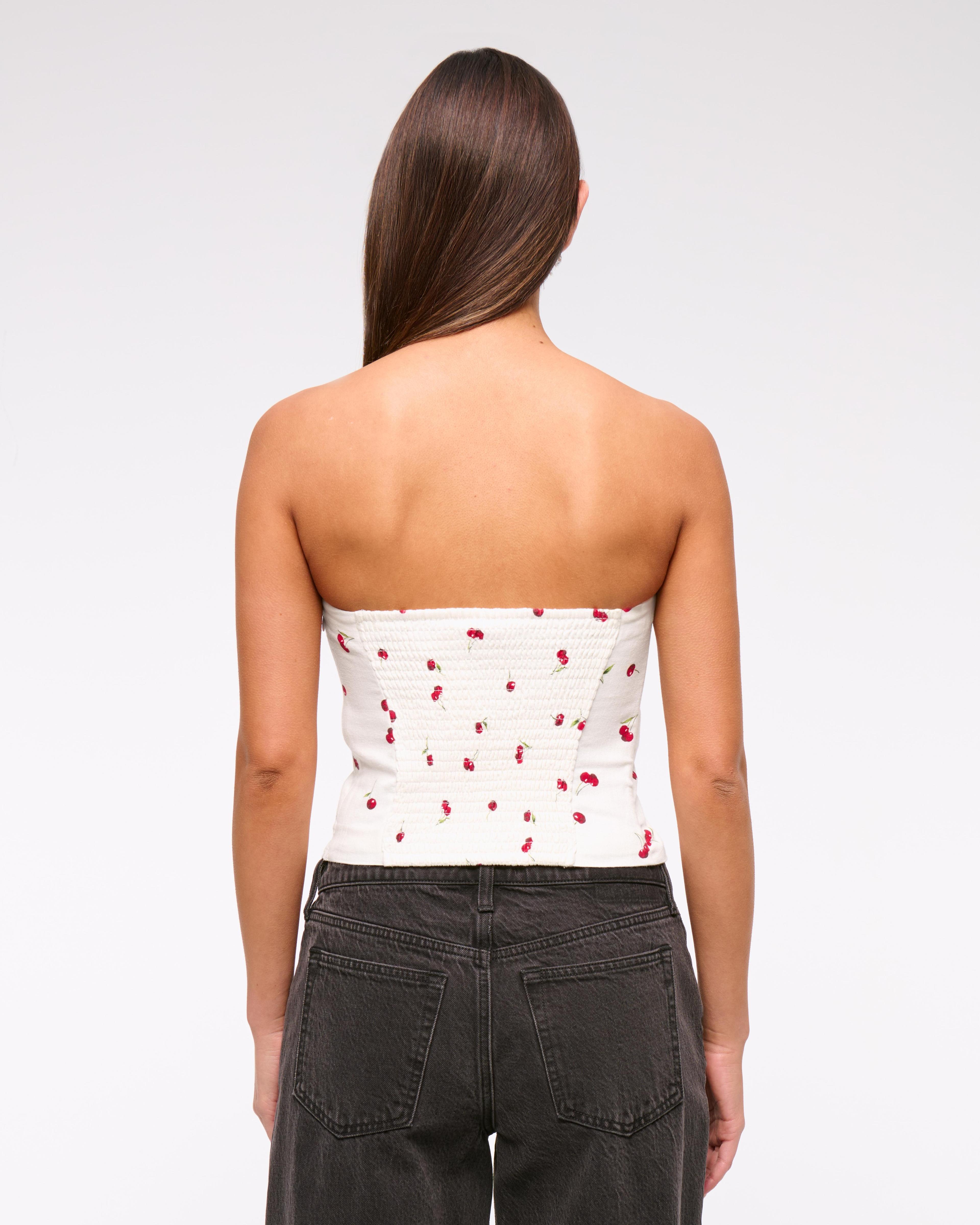 Strapless Cropped Vest Top Product Image