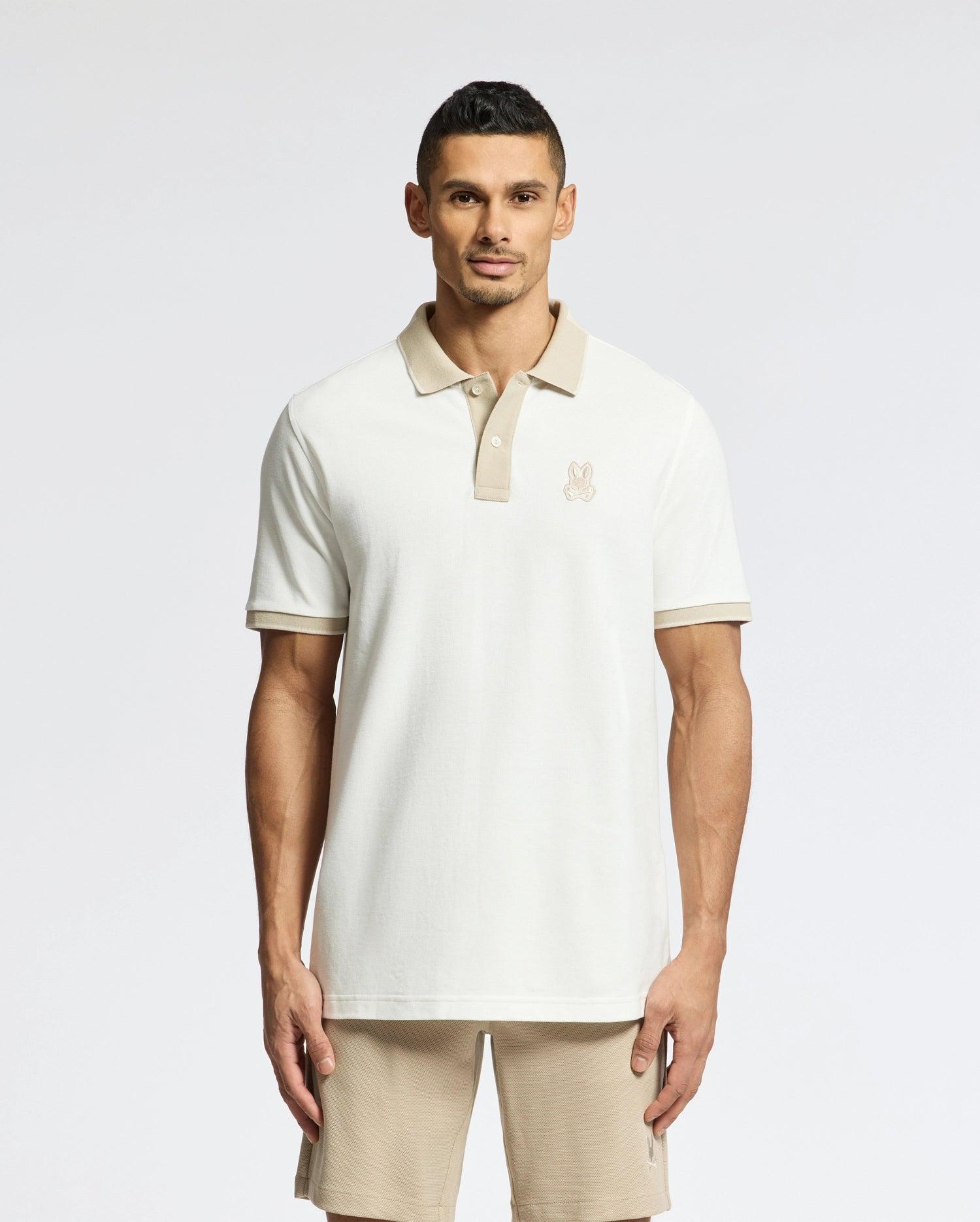 Mens New Castle Pique Polo 049 ECRU / XXXL Product Image