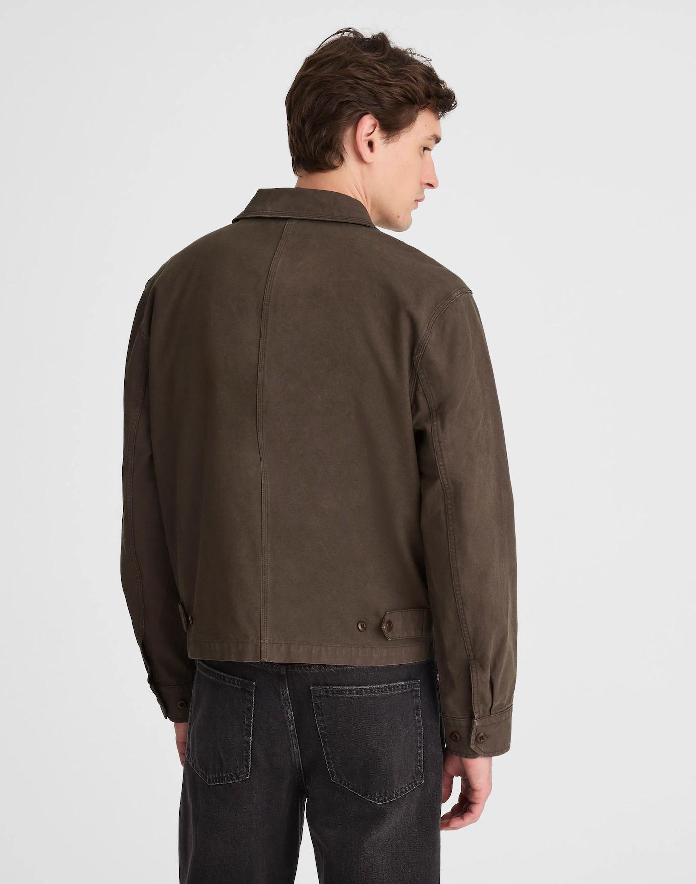 Zip-Front Jacket in Cotton Canvas Product Image