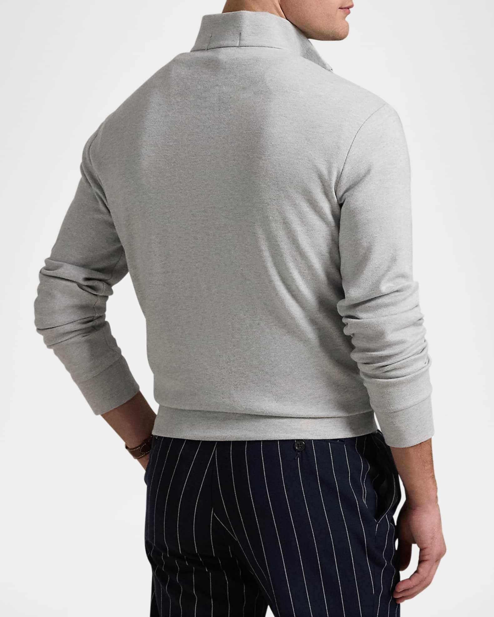 Mens Double-Knit Jacquard Quarter-Zip Sweater Product Image