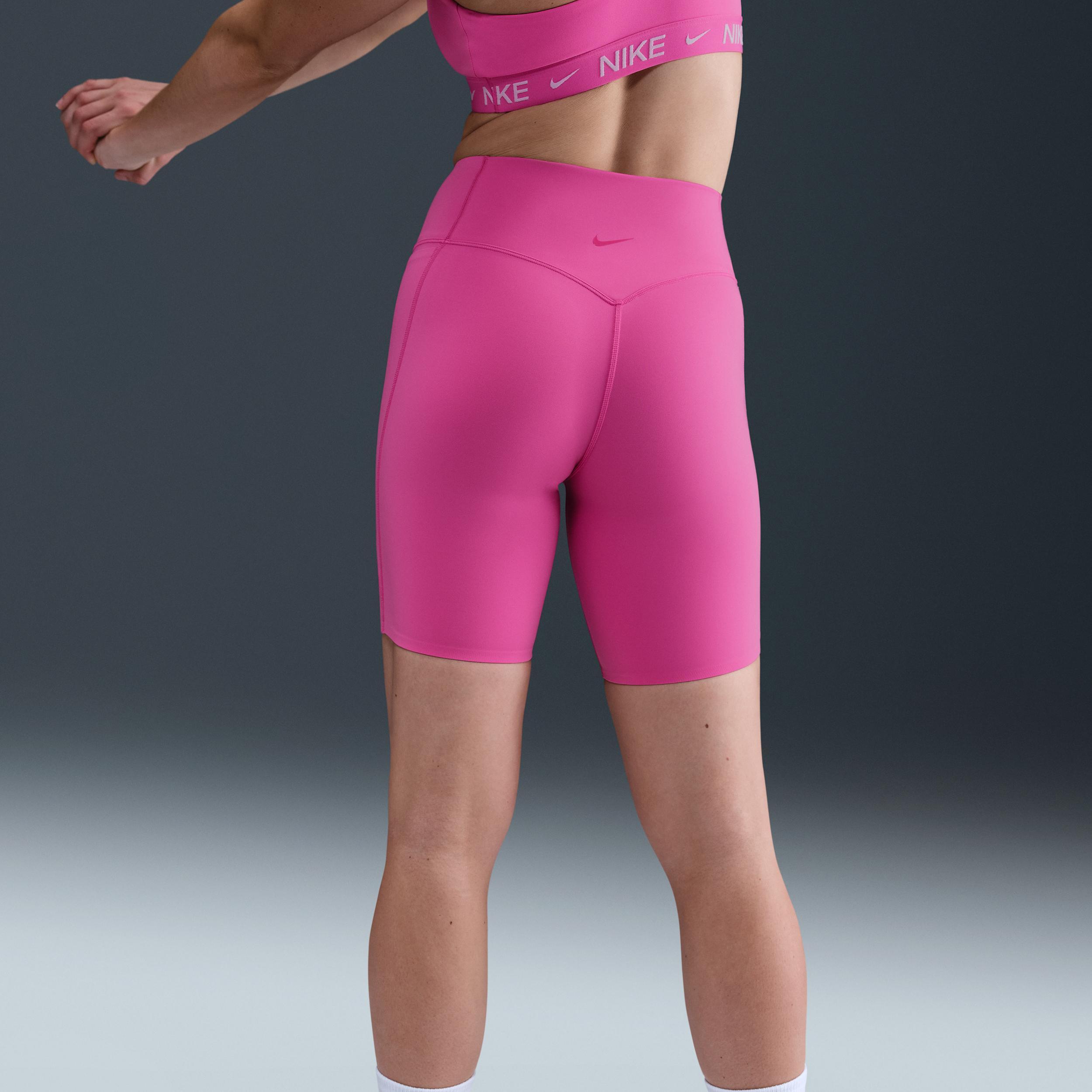 Nike Womens Universa High-Waisted 8 Biker Shorts with No Front Seam | HQ6823-675 Product Image