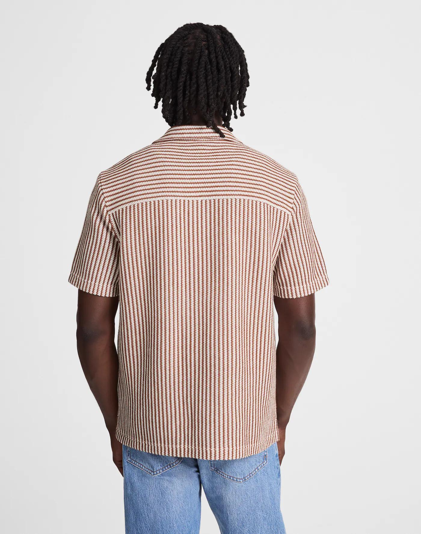 Textured-Knit Short-Sleeve Shirt Product Image
