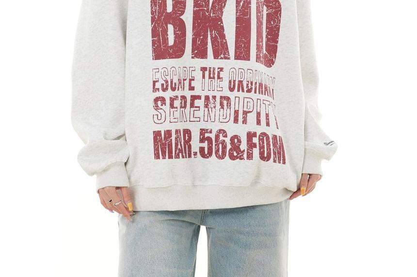 Lettering Oversized Hoodie Product Image