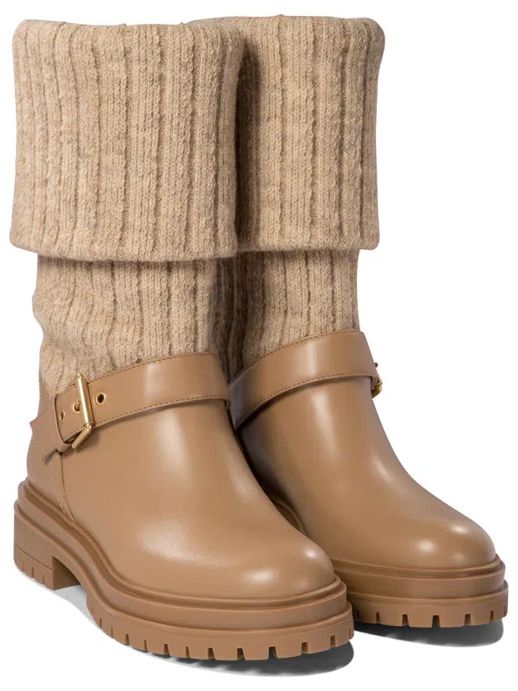 Thurso Ankle Boots Beige Product Image