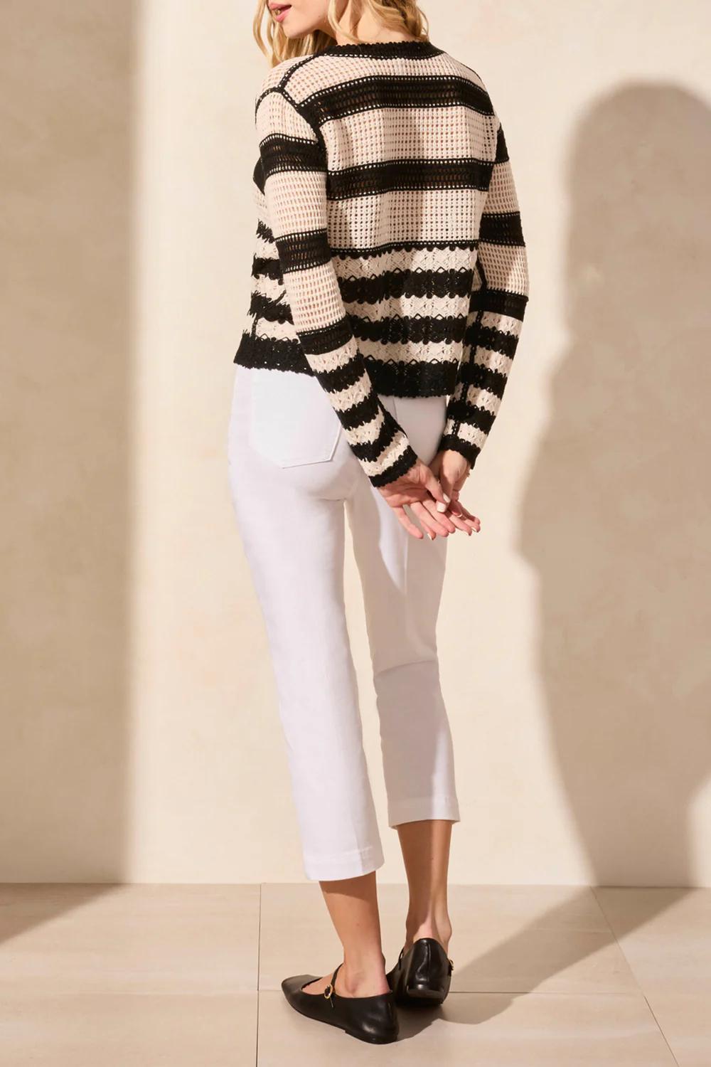 Pointelle Stripe Cardigan Product Image