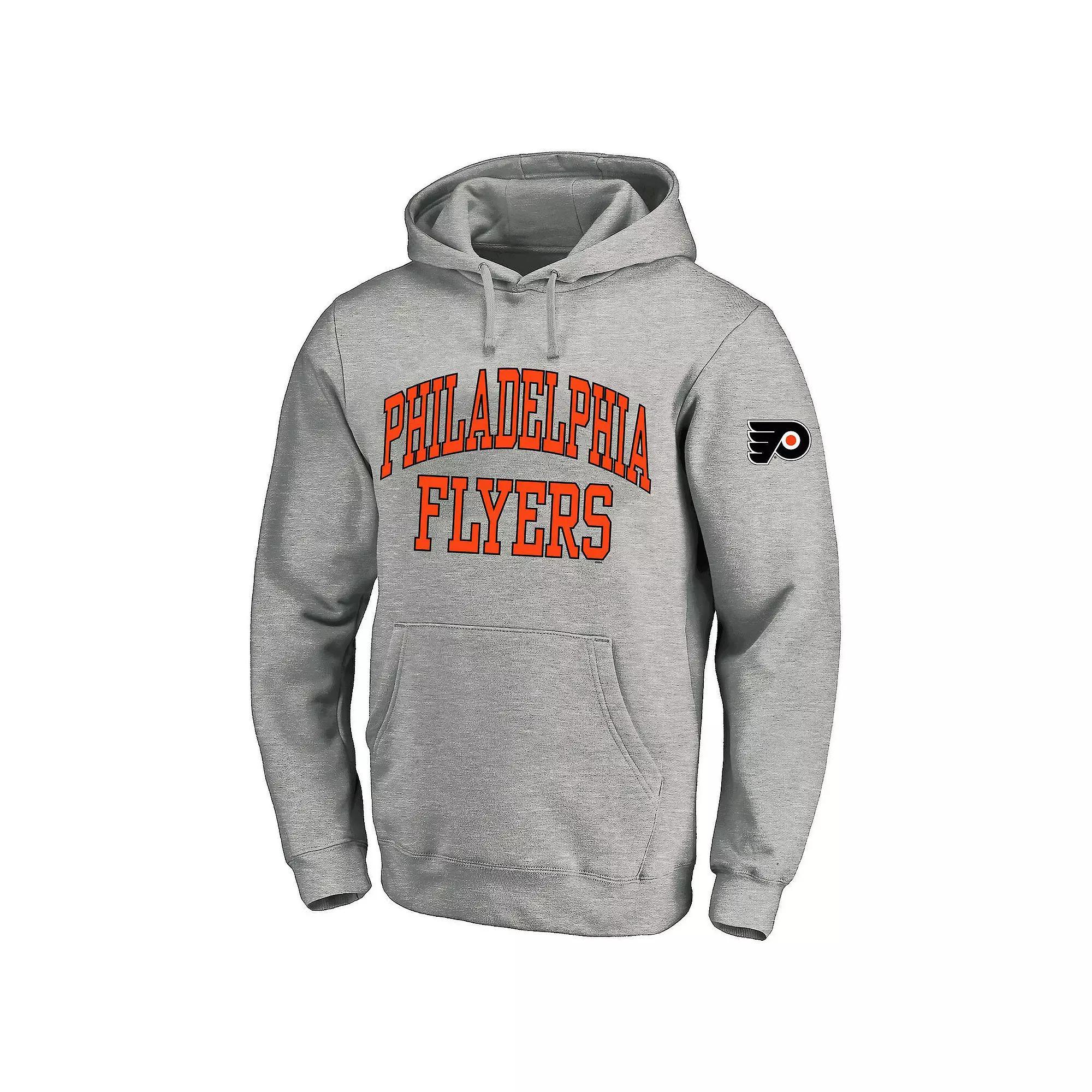 Men's Fanatics Heather Gray Philadelphia Flyers Big & Tall Fleece Pullover Hoodie,  Product Image