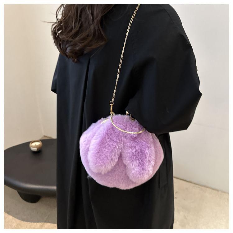 Chain Strap Rabbit Ear Fluffy Crossbody Bag Product Image