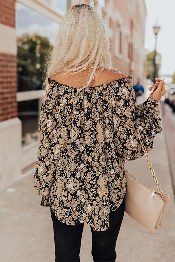 Moody Vibes Shift Top in Black Product Image