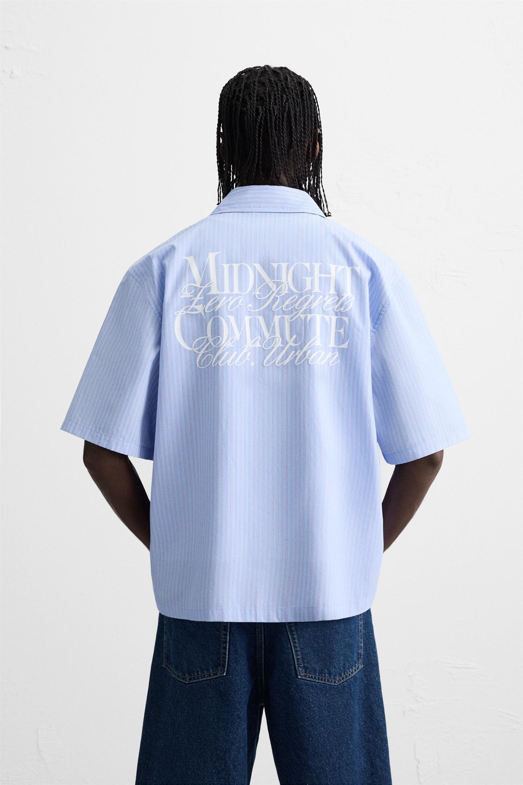 STRIPED TEXT SHIRT Product Image