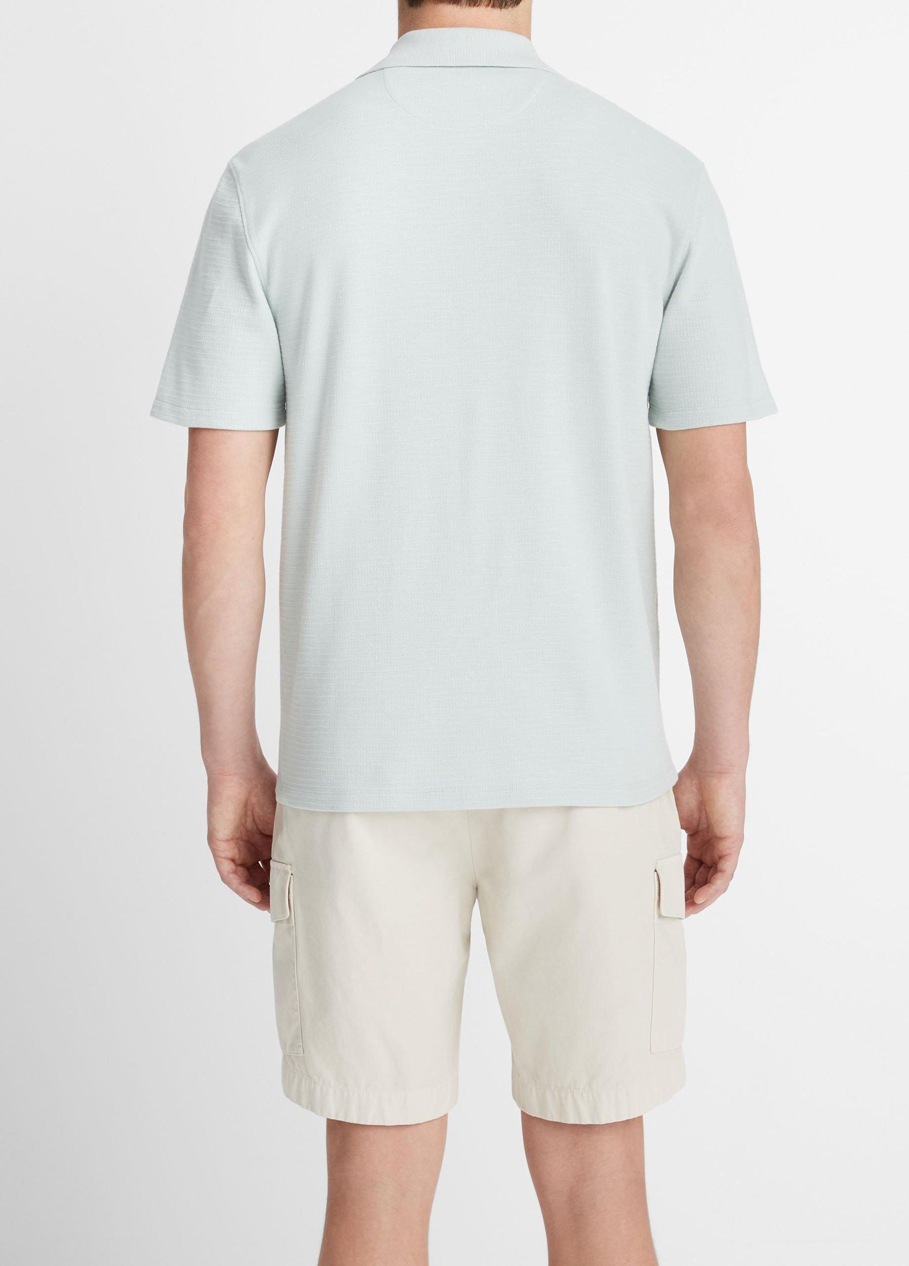 Variegated Jacquard Short-Sleeve Button-Front Shirt Product Image