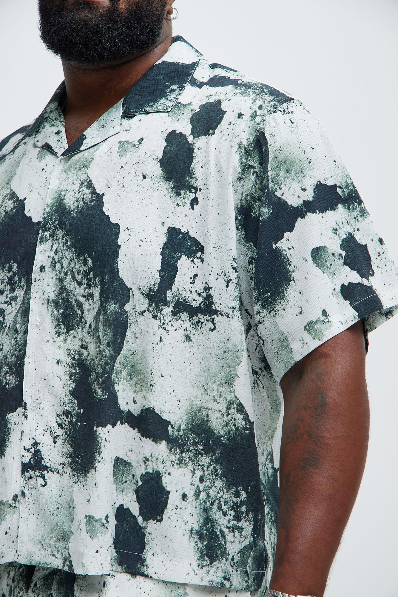 Blotter Textured Shirt - Black/combo Product Image