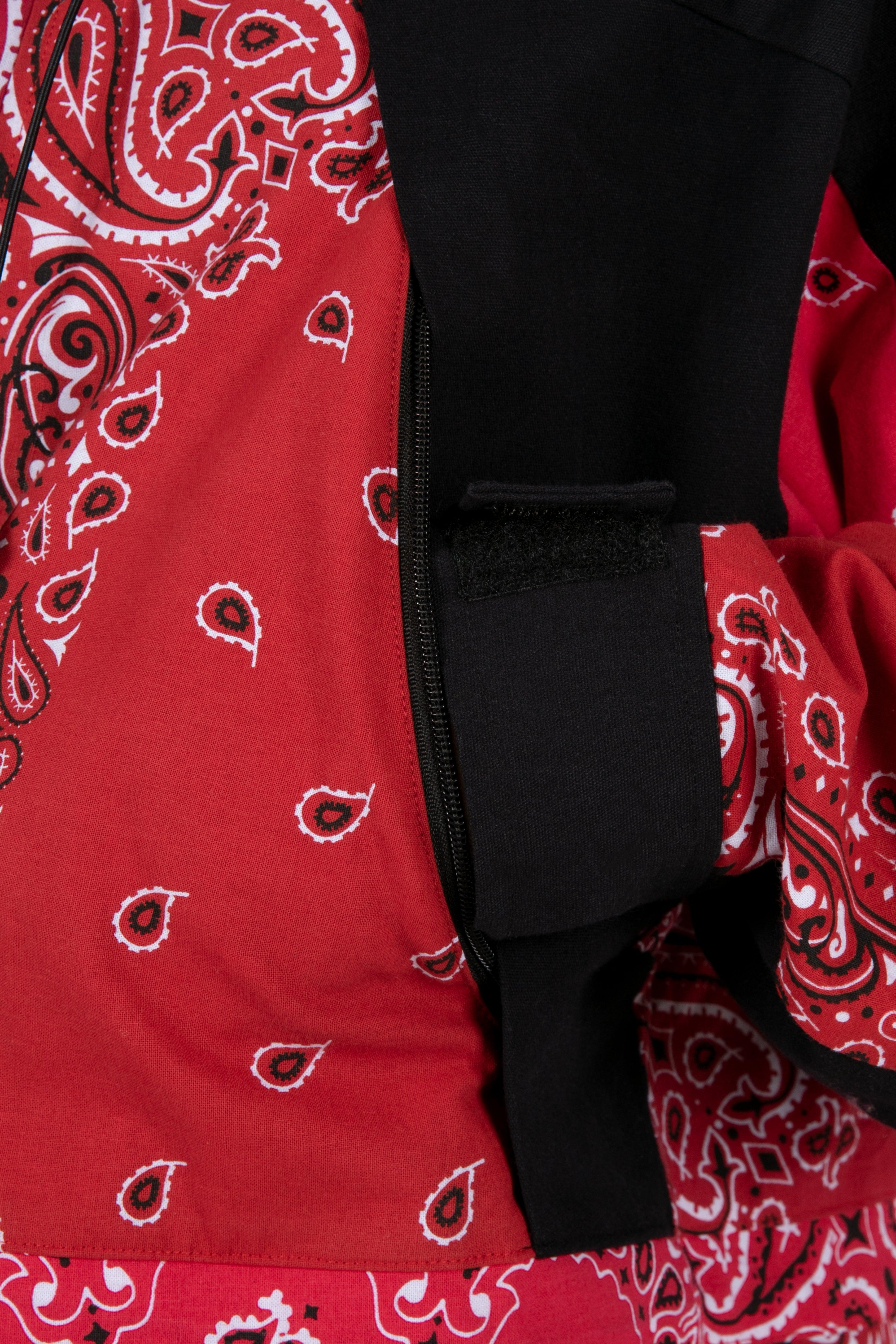 Hooded Bandana Jacket - Red Product Image